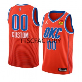 Herren NBA Oklahoma City Thunder Trikot Benutzerdefinierte Nike 2022-23 Statement Edition Orange Swingman